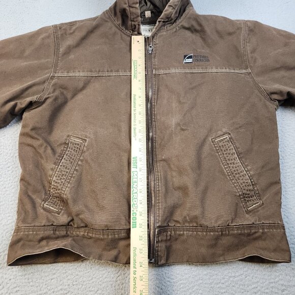 Vtg Workwear Canvas Hooded Jacket Mens Extra Large Duck Quilted Heavy Contractor - Picture 4 of 13